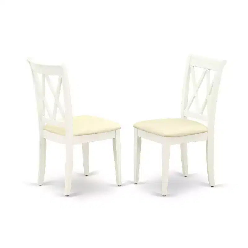 HomeStock Set da Pranzo 5 Pezzi in Lino Bianco Stile Moderno