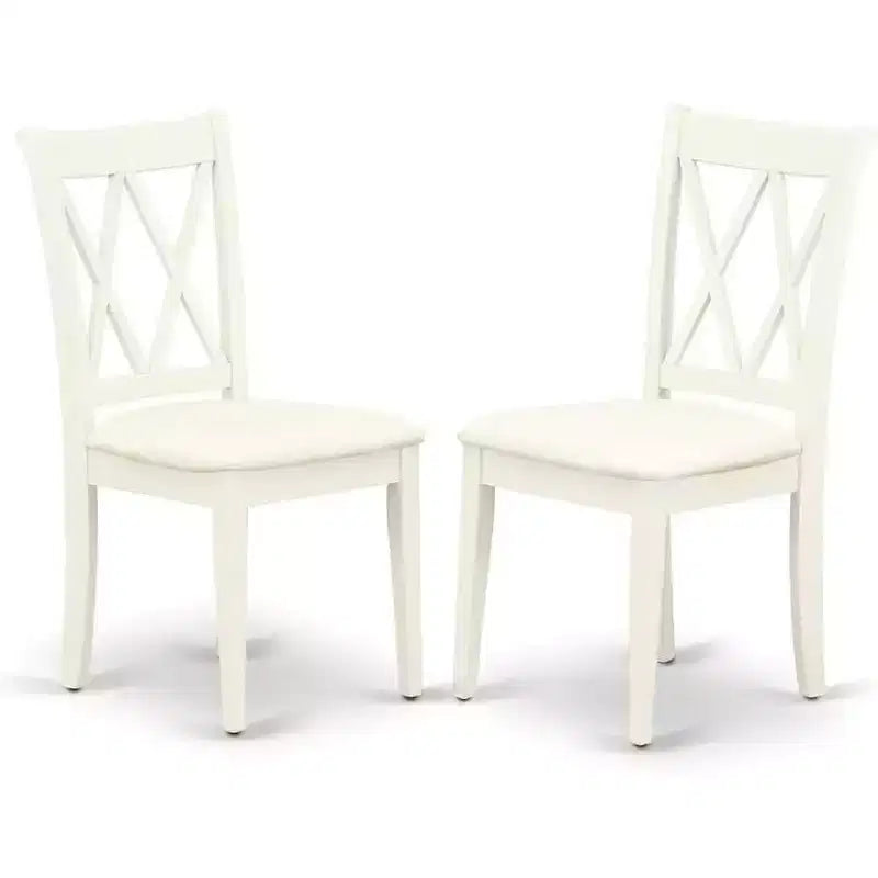 HomeStock Set da Pranzo 5 Pezzi in Lino Bianco Stile Moderno