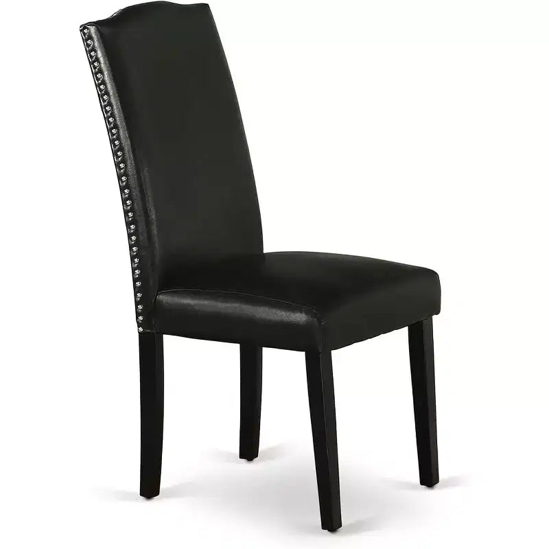 Set da pranzo moderno 5 pezzi Tavolo da cucina e 4 sedie nero