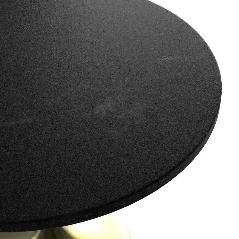 LeisureMod Verve Set da pranzo 5 pezzi - Tavolo rotondo con piano in MDF da 36, 4 sedie da pranzo laterali in pelle