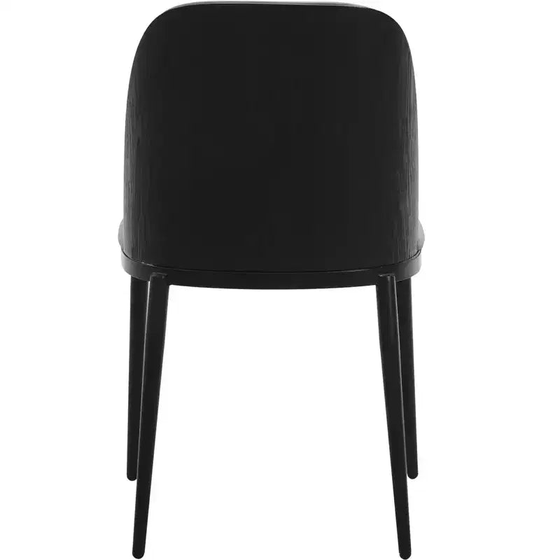 LeisureMod Verve Set da pranzo 5 pezzi - Tavolo rotondo con piano in MDF da 36, 4 sedie da pranzo laterali in pelle