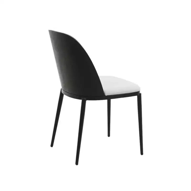 LeisureMod Verve Set da pranzo 5 pezzi - Tavolo rotondo con piano in MDF da 36, 4 sedie da pranzo laterali in pelle