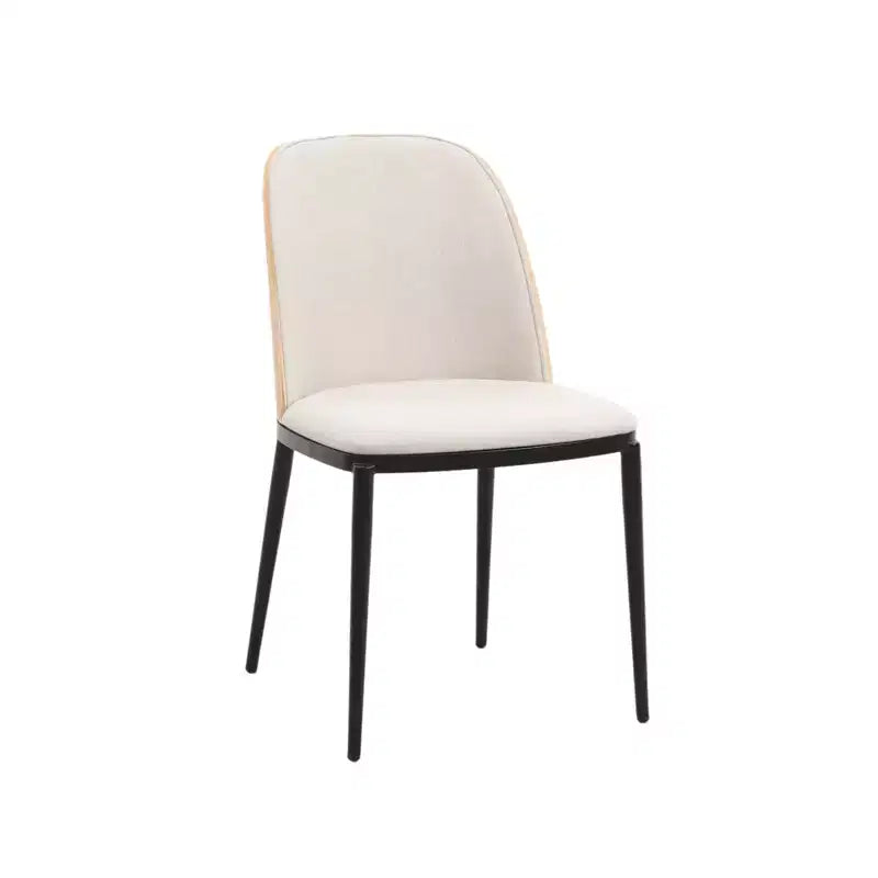 LeisureMod Verve Set da pranzo 5 pezzi - Tavolo rotondo con piano in MDF da 36, 4 sedie da pranzo laterali in pelle