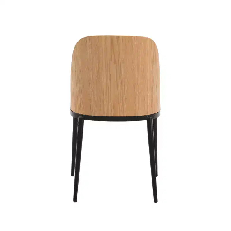 LeisureMod Verve Set da pranzo 5 pezzi - Tavolo rotondo con piano in MDF da 36, 4 sedie da pranzo laterali in pelle