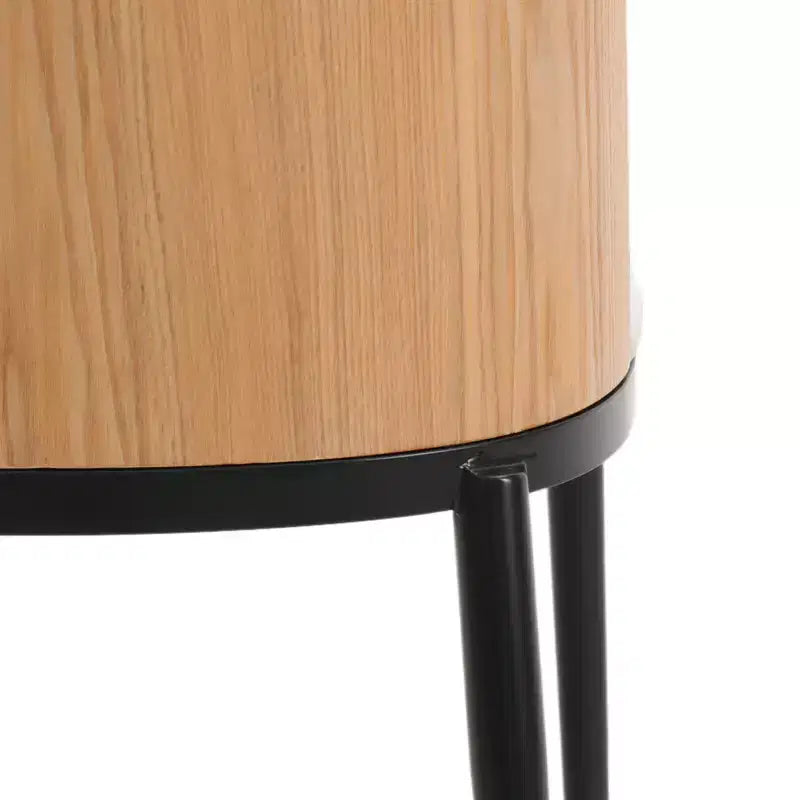 LeisureMod Verve Set da pranzo 5 pezzi - Tavolo rotondo con piano in MDF da 36, 4 sedie da pranzo laterali in pelle