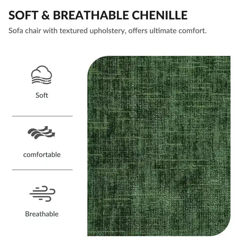 Poltrona moderna oversize con pouf, poltrona in ciniglia comoda con portabicchieri e porte USB - ModernLuxe