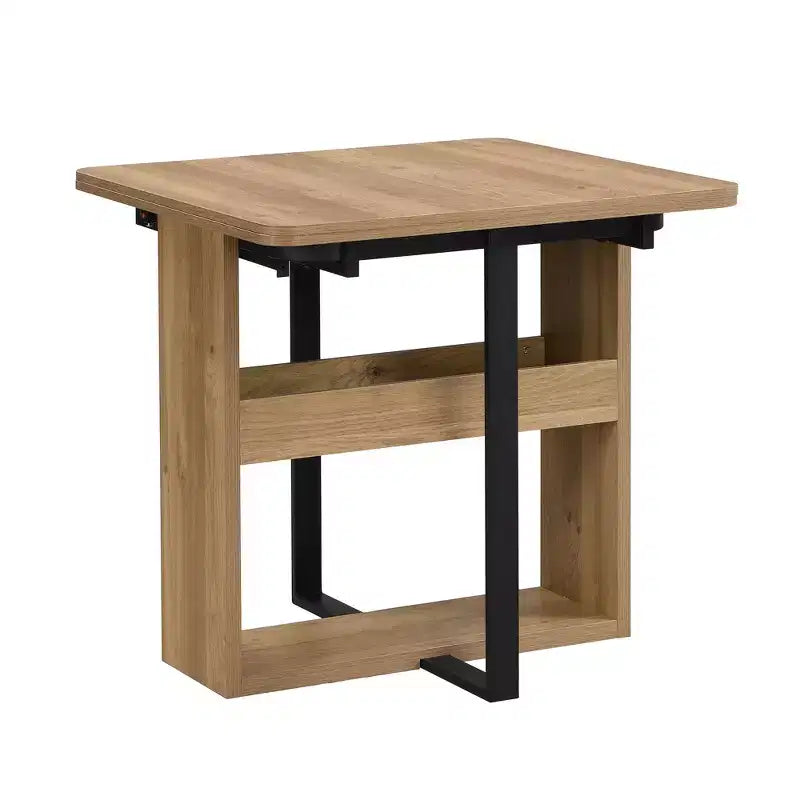 Set da tavolo da pranzo estensibile Whisen Modern a 5 pezzi, tavolo quadrato pieghevole con sedie imbottite in pelle