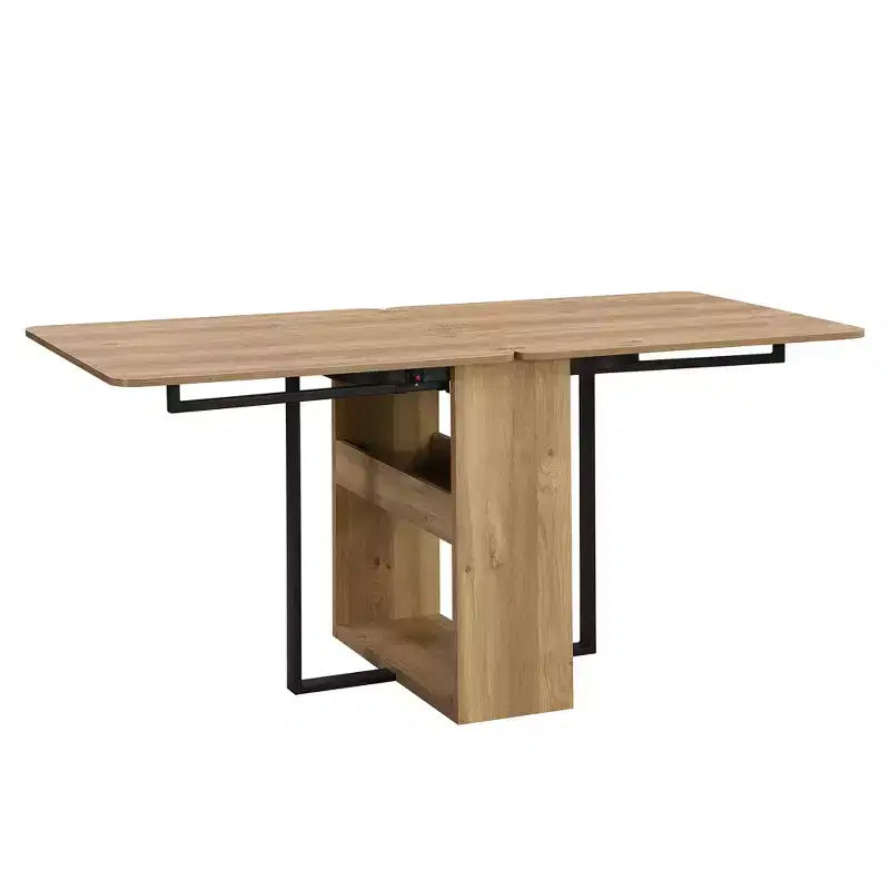 Set da tavolo da pranzo estensibile Whisen Modern a 5 pezzi, tavolo quadrato pieghevole con sedie imbottite in pelle