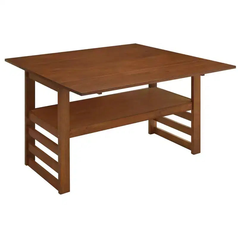 Whisen Modern Set da Pranzo Allungabile da 5 Pezzi con Tavolo in Legno, Due Allunghe a Ribalta e Sedie Imbottite