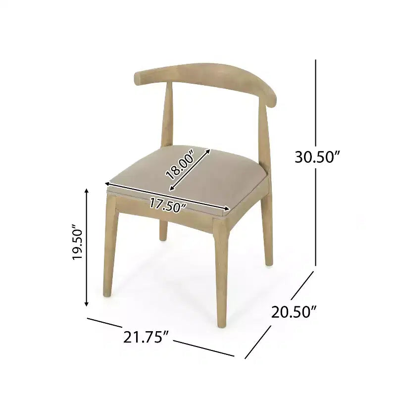Set da pranzo Vanus a 7 pezzi in legno di Hevea con tappezzeria e design moderno di metà secolo Christopher Knight Home