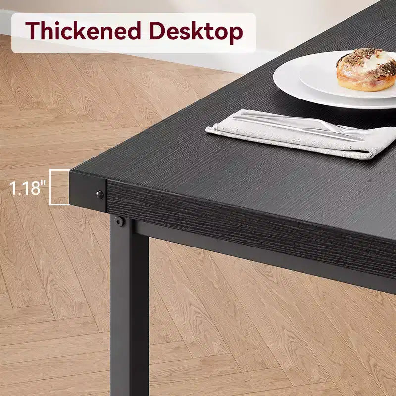 Set tavolo da pranzo per 4, tavolo da cucina con 2 panche in metallo e legno, set tavolo da pranzo rettangolare per spazi piccoli, appartamenti, monolocali