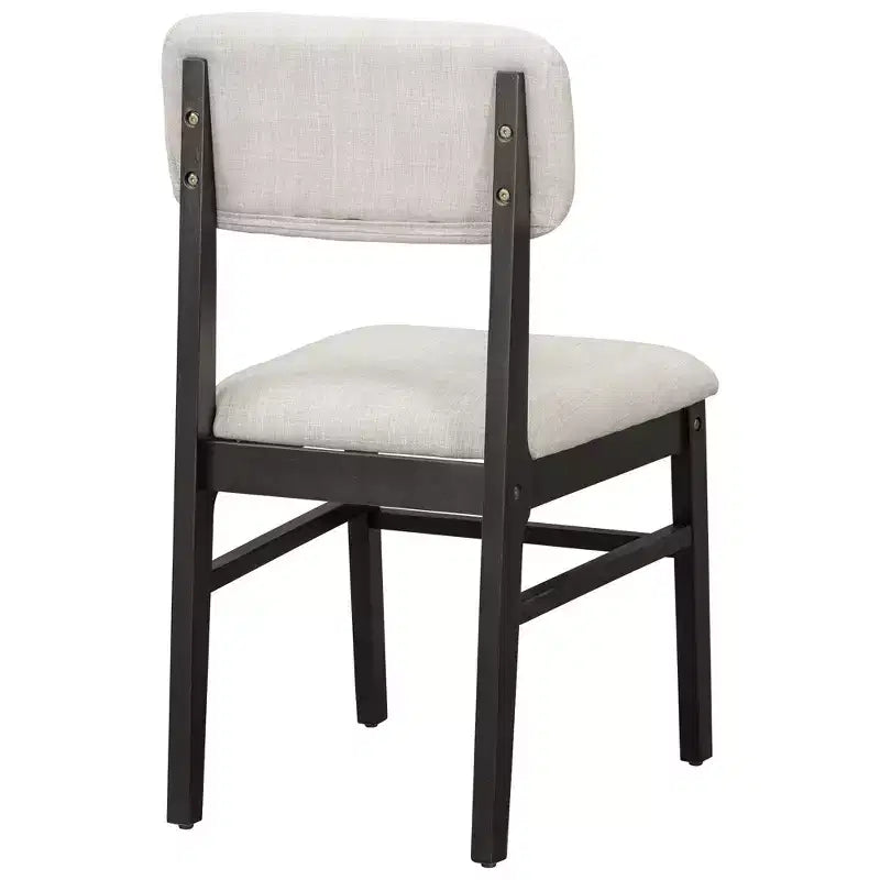 Set tavolo da pranzo Whisen 6 pezzi in legno massello con panca e sedie imbottite per cucina o sala da pranzo, stile moderno rustico, disponibile in 2 colori classici