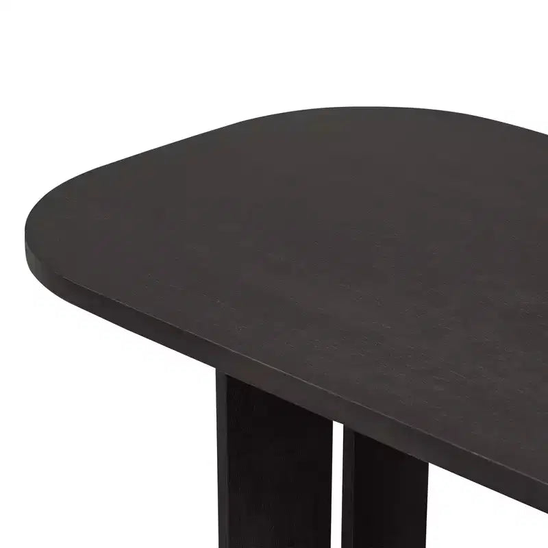 Set tavolo da pranzo Whisen 6 pezzi in legno massello con panca e sedie imbottite per cucina o sala da pranzo, stile moderno rustico, disponibile in 2 colori classici