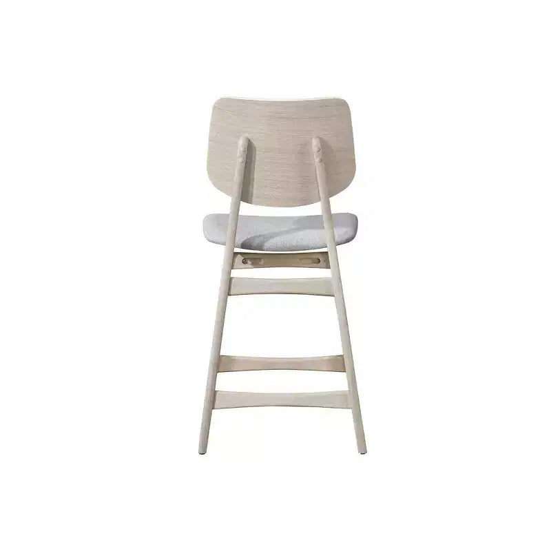 New Classic Furniture, Set da pranzo Oscar 5 pezzi in legno, altezza bancone, in frassino bianco