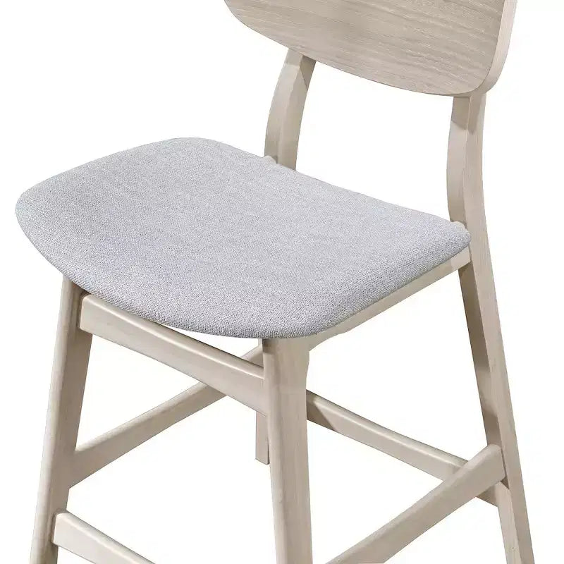 New Classic Furniture, Set da pranzo Oscar 5 pezzi in legno, altezza bancone, in frassino bianco