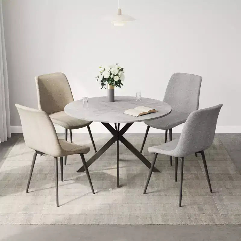 Set da tavolo da pranzo rotondo EROMMY 47.2, tavolo da cucina moderno con 4 sedie
