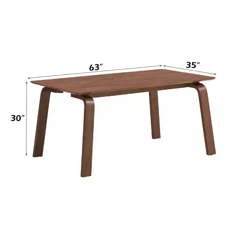 GDFStudio Tony Set da Pranzo 5 Pezzi in Legno di Caucciù con Rivestimento Bouclé