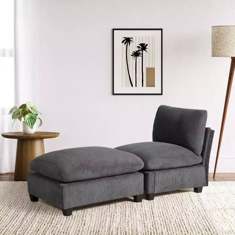 WestinTrends Hearthside Chaise Longue da Interni Rivestita in Corduroy da 68,5 Pollici