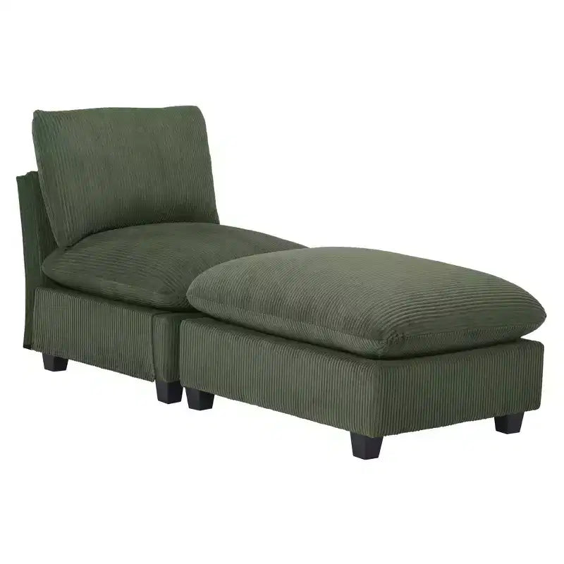 WestinTrends Hearthside Chaise Longue da Interni Rivestita in Corduroy da 68,5 Pollici