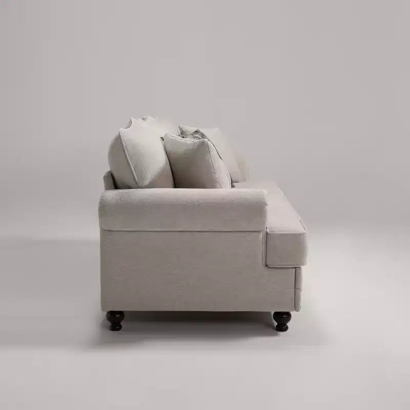 Piece Living Room Set, Modern Farmhouse Chenille Sofa and Loveseat with Nailhead Trim, Floral Accent Chair