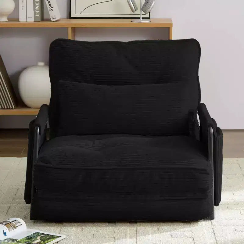 Mjkone multifunktionales Schlafsofa zum Zusammenklappen, Schlafsofa-Set für den Boden, bequemes Sofa mit Kissen, Rückenlehne mit 6 verstellbaren Positionen