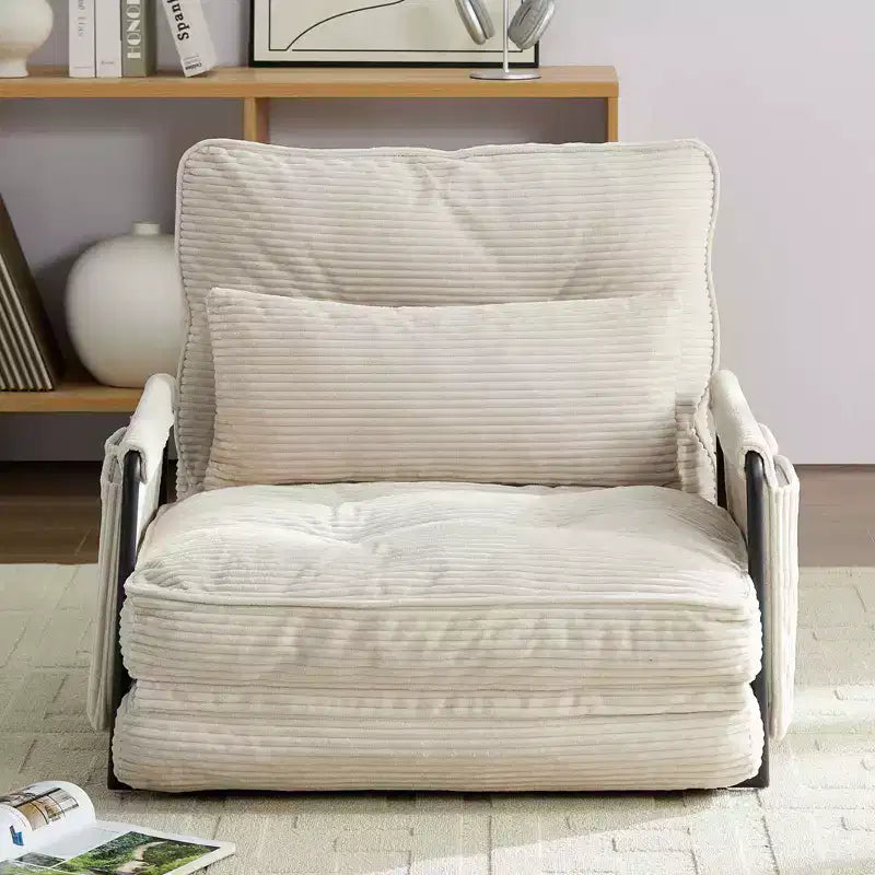 Mjkone multifunktionales Schlafsofa zum Zusammenklappen, Schlafsofa-Set für den Boden, bequemes Sofa mit Kissen, Rückenlehne mit 6 verstellbaren Positionen