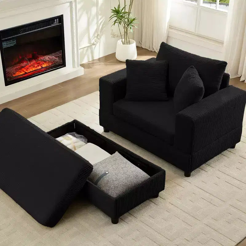 Mjkone udobna ležaljka od samta, duboko sjedalo, sofa na razvlačenje s prostorom za odlaganje, tapecirana sofa za jednu ili dvije osobe
