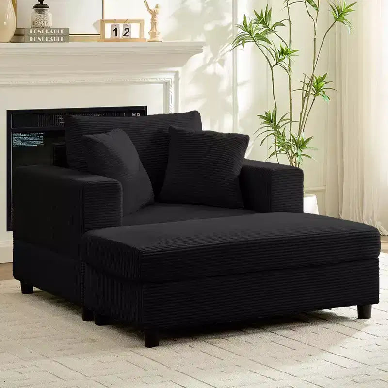 Mjkone udobna ležaljka od samta, duboko sjedalo, sofa na razvlačenje s prostorom za odlaganje, tapecirana sofa za jednu ili dvije osobe
