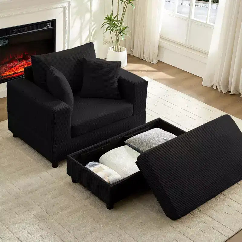 Mjkone udobna ležaljka od samta, duboko sjedalo, sofa na razvlačenje s prostorom za odlaganje, tapecirana sofa za jednu ili dvije osobe