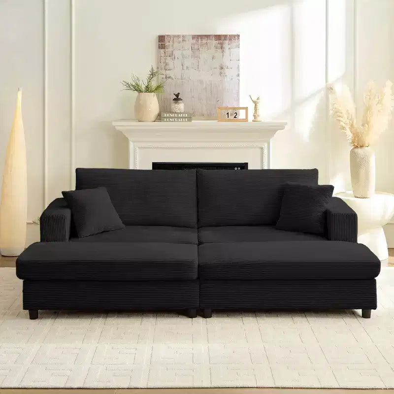 Mjkone udobna ležaljka od samta, duboko sjedalo, sofa na razvlačenje s prostorom za odlaganje, tapecirana sofa za jednu ili dvije osobe