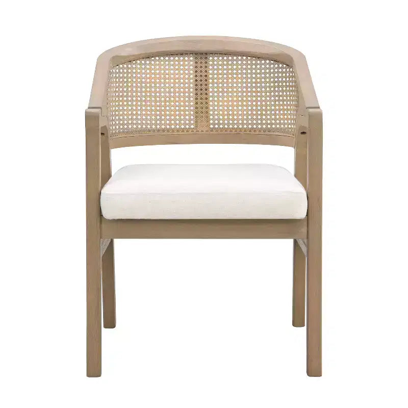 Set da Pranzo da 7 Pezzi Christopher Knight Home Gween Farmhouse con Sedie in Rattan Imbottite in Legno di Gomma