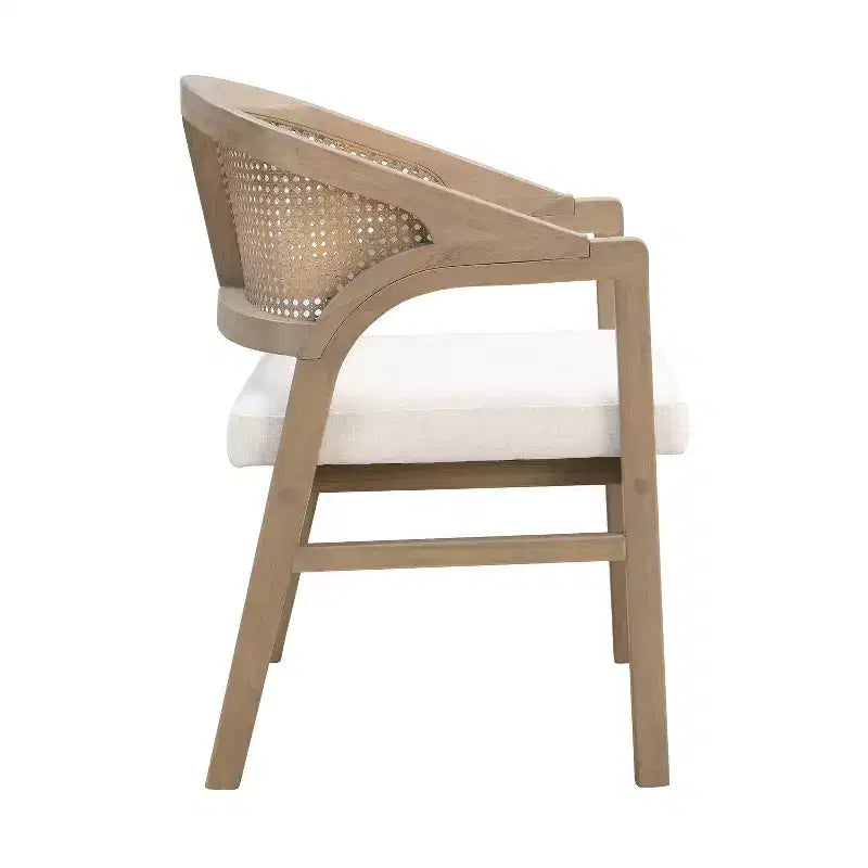 Set da Pranzo da 7 Pezzi Christopher Knight Home Gween Farmhouse con Sedie in Rattan Imbottite in Legno di Gomma
