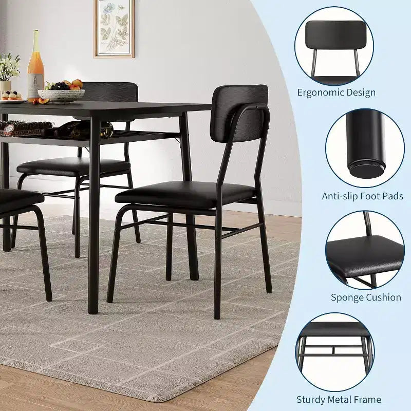 Set da pranzo in 3 pezzi per 2 persone, tavolo da cucina in legno con ripiano portaoggetti, 2 sedie imbottite, set da pranzo per piccoli spazi, appartamento
