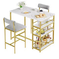 1 tavolo da pranzo e 2 sedie alte, set da pranzo bar, facile da montare, set da tavolo moderno e compatto per cucina, sala da pranzo, piccoli spazi, mobili per la casa