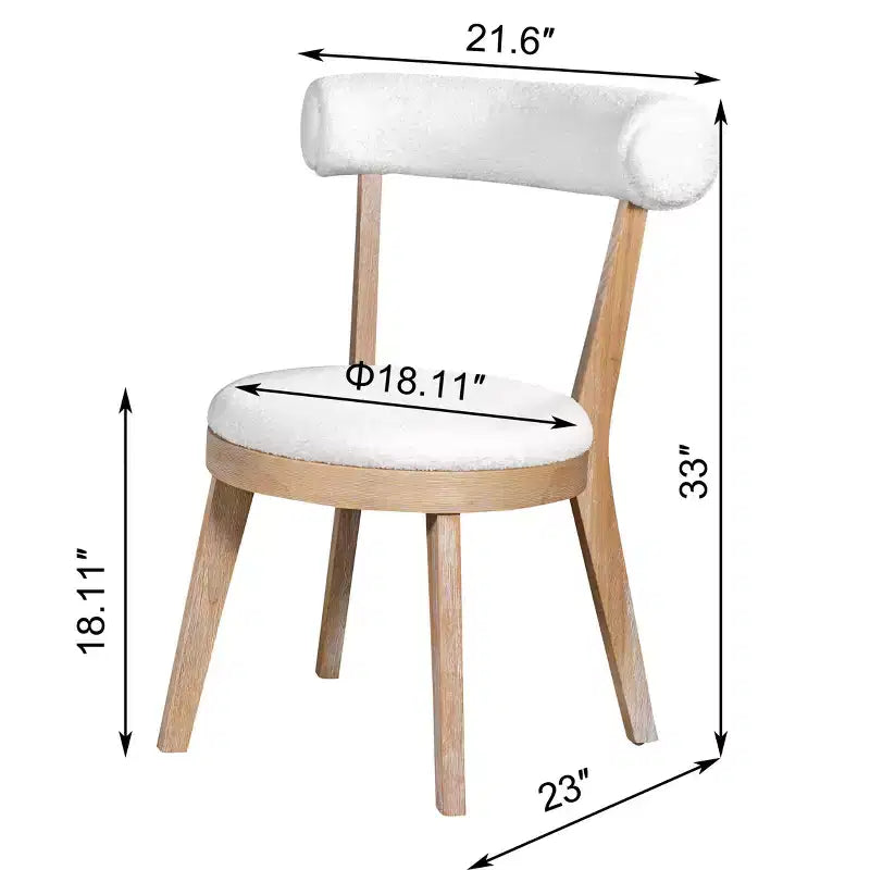 Set da 3 Pezzi Tavolo da Pranzo Rotondo per 2 Persone, Set Tavolo da Pranzo per Cucina, Set Tavolo per Angolo Colazione con 2 Sedie da Pranzo Imbottite - ModernLuxe