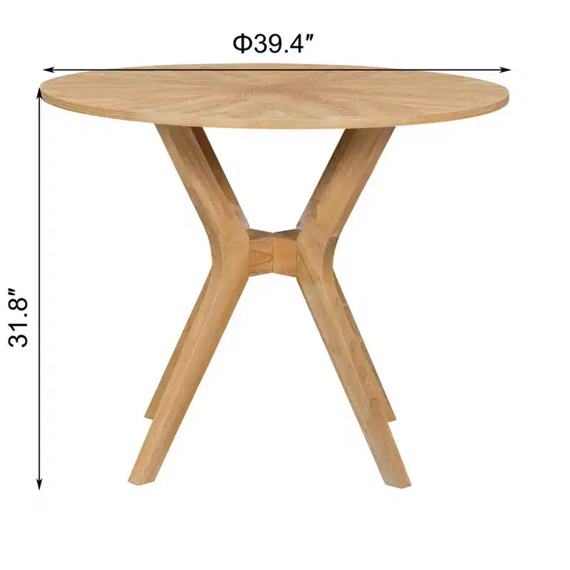 Set da 3 Pezzi Tavolo da Pranzo Rotondo per 2 Persone, Set Tavolo da Pranzo per Cucina, Set Tavolo per Angolo Colazione con 2 Sedie da Pranzo Imbottite - ModernLuxe