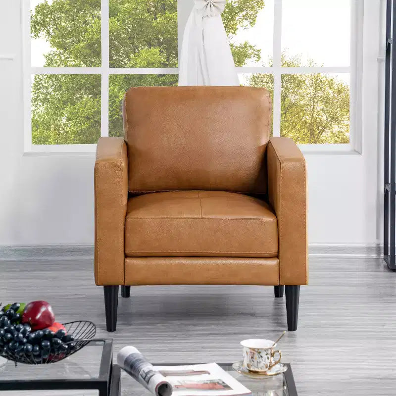 Home Imports Emporium Upholstered Chair, Loveseat and Sofa Set Combos for Living Room in Tan, Leather