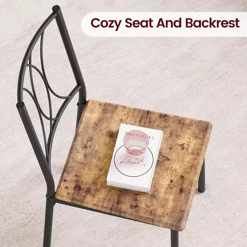 Set da pranzo Acekool Square per 2 persone, tavolo da cucina salvaspazio da 3 pezzi e sedie imbottite, per piccoli appartamenti