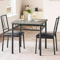 Set da pranzo Acekool Square per 2 persone, tavolo da cucina salvaspazio da 3 pezzi e sedie imbottite, per piccoli appartamenti