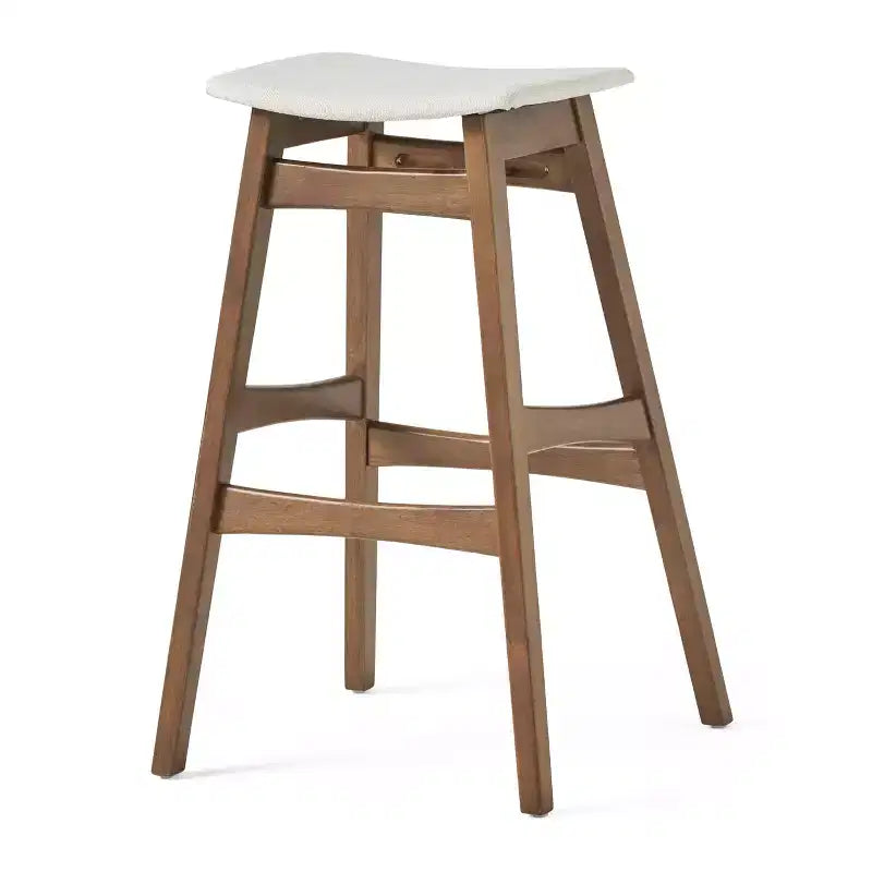 Set da bar 5 pezzi rivestito in tessuto Elise Mid-Century Modern di GDFStudio