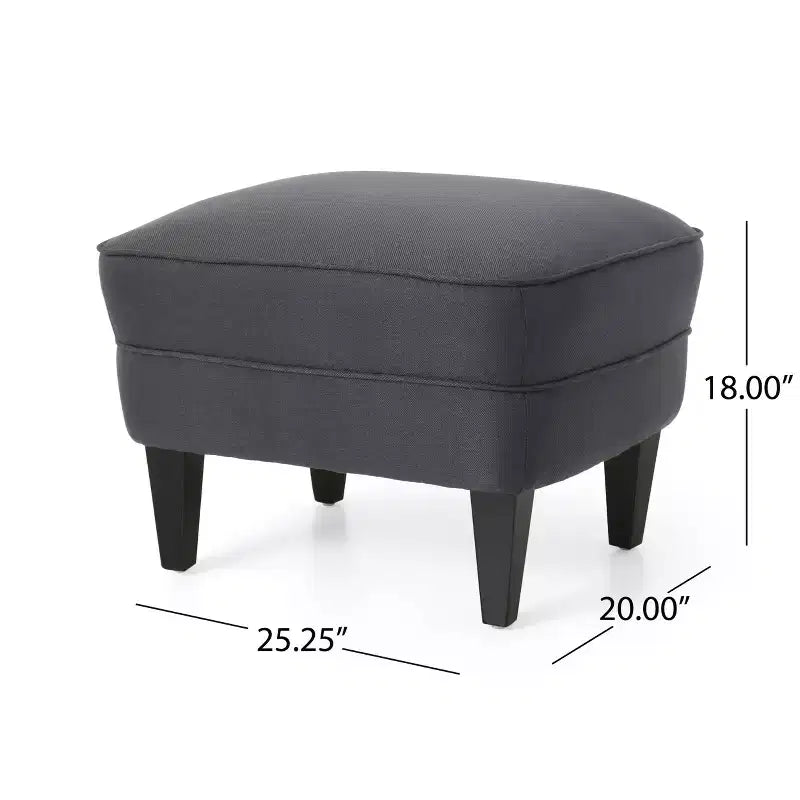 GDFStudio Jaxen Contemporary Fabric Tufted Club Chair and Ottoman Set