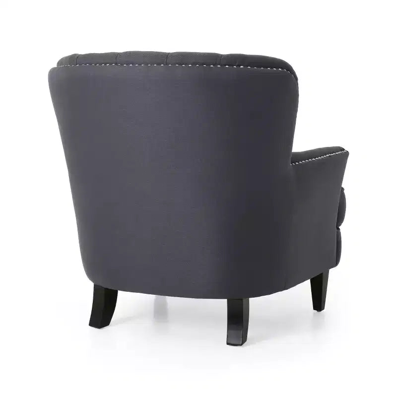 GDFStudio Jaxen Contemporary Fabric Tufted Club Chair and Ottoman Set