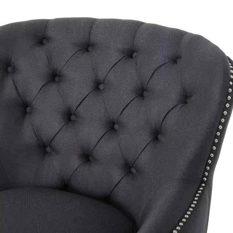 GDFStudio Jaxen Contemporary Fabric Tufted Club Chair and Ottoman Set