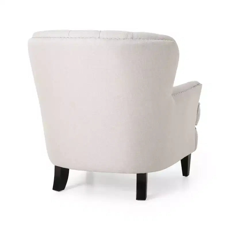GDFStudio Jaxen Contemporary Fabric Tufted Club Chair and Ottoman Set
