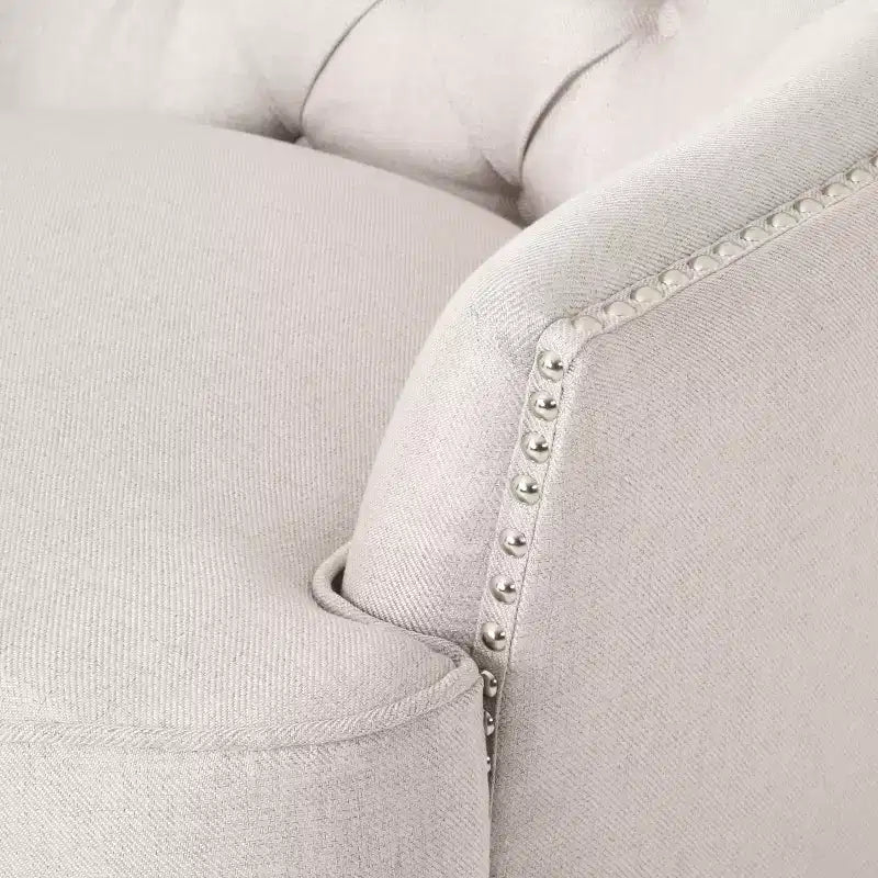 GDFStudio Jaxen Contemporary Fabric Tufted Club Chair and Ottoman Set
