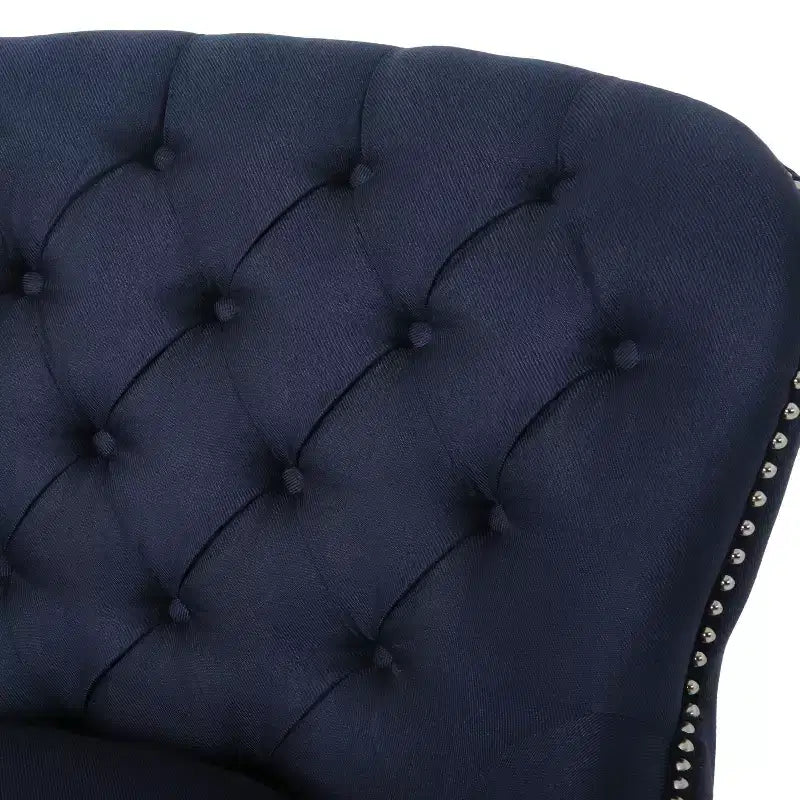 GDFStudio Jaxen Contemporary Fabric Tufted Club Chair and Ottoman Set