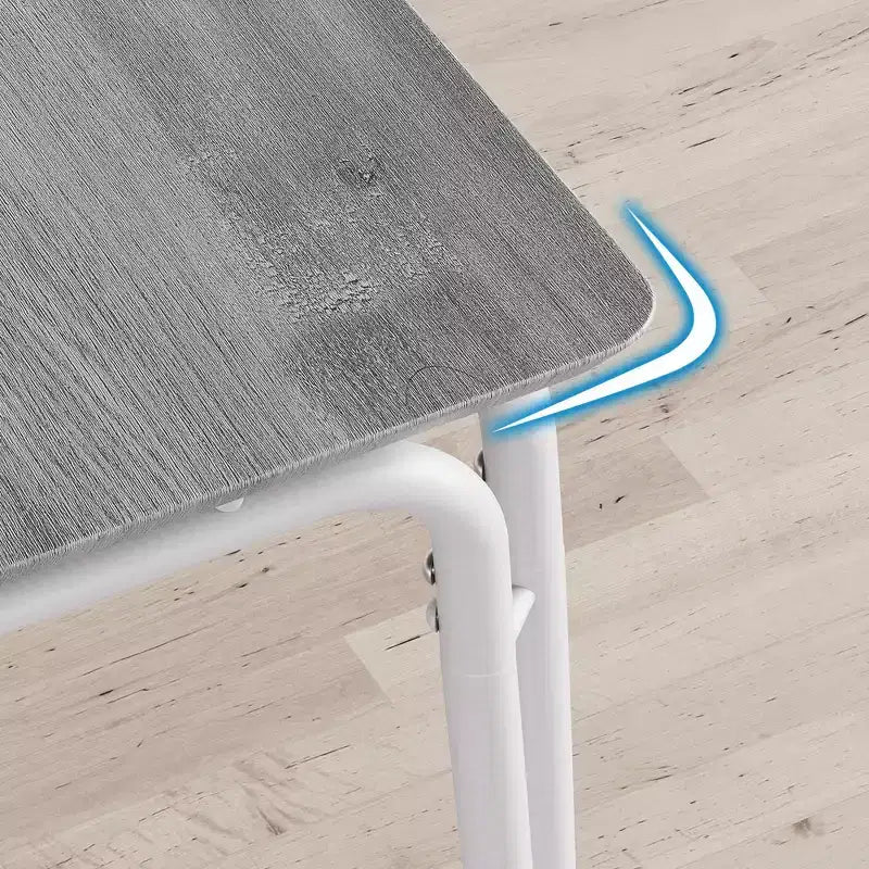 Set da pranzo 5 pezzi per 4 persone, tavolo quadrato compatto con sedie, piano robusto in MDF, struttura in metallo, set colazione salvaspazio