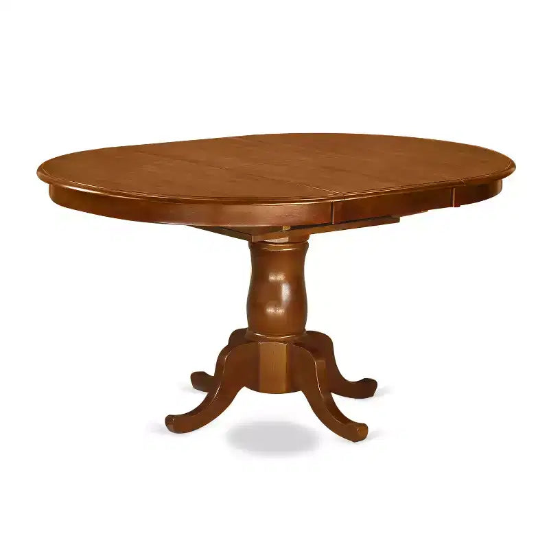 HomeStock Belmont Portland Set Tavolo da Pranzo con Tavolo allungabile da 18 Pollici e Sedie da Cucina, Marrone Sella