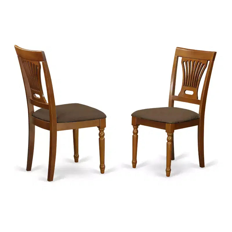 HomeStock Belmont Portland Set Tavolo da Pranzo con Tavolo allungabile da 18 Pollici e Sedie da Cucina, Marrone Sella
