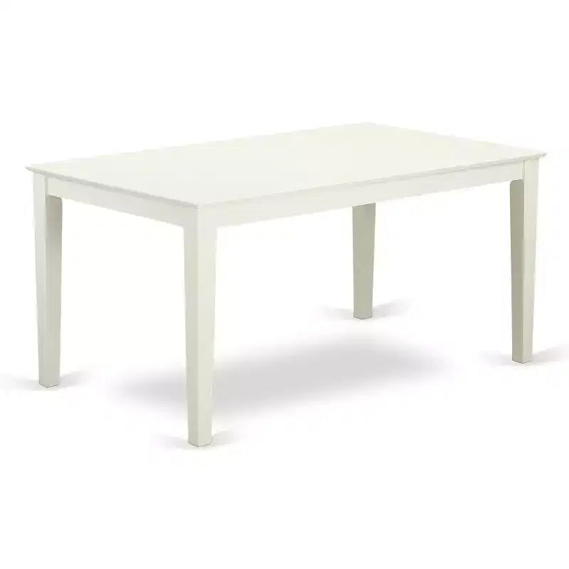 HomeStock Belmont Set pranzo da 5 pezzi per 6 persone - Tavolo da pranzo e 2 sedie e 2 panche in lino bianco